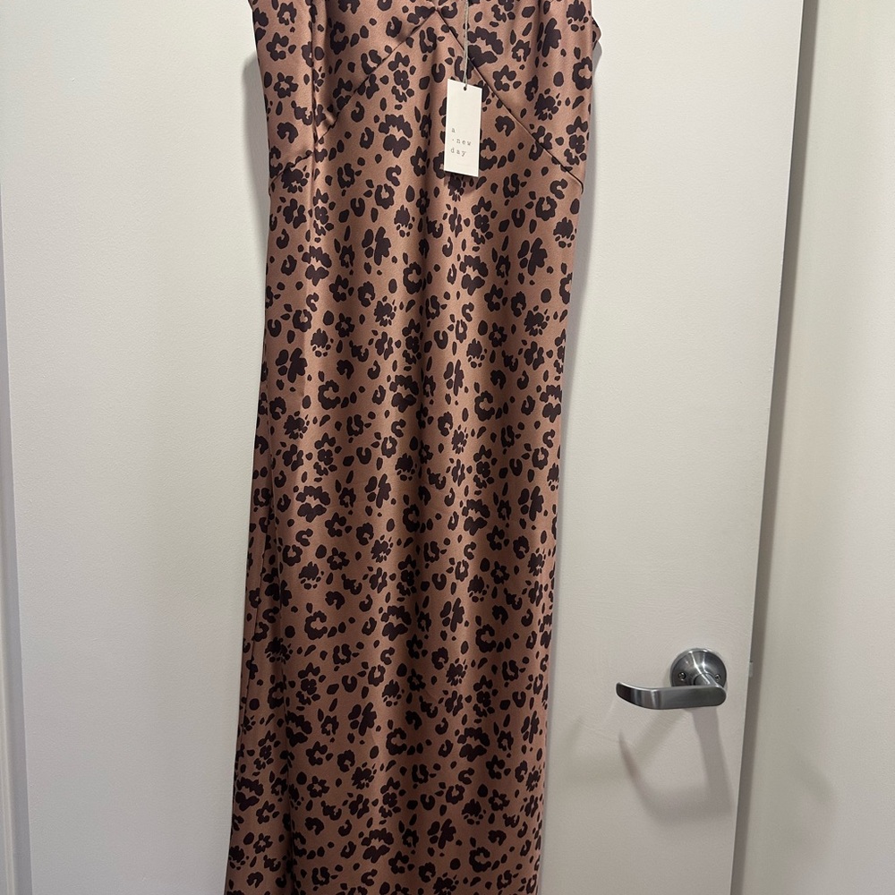 a new day Brown Leopard Print Maxi Dress